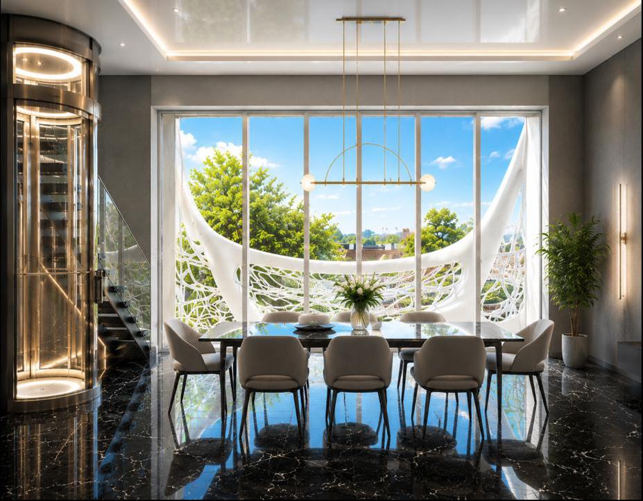 Gaudí Villas Dining Interior Rendering