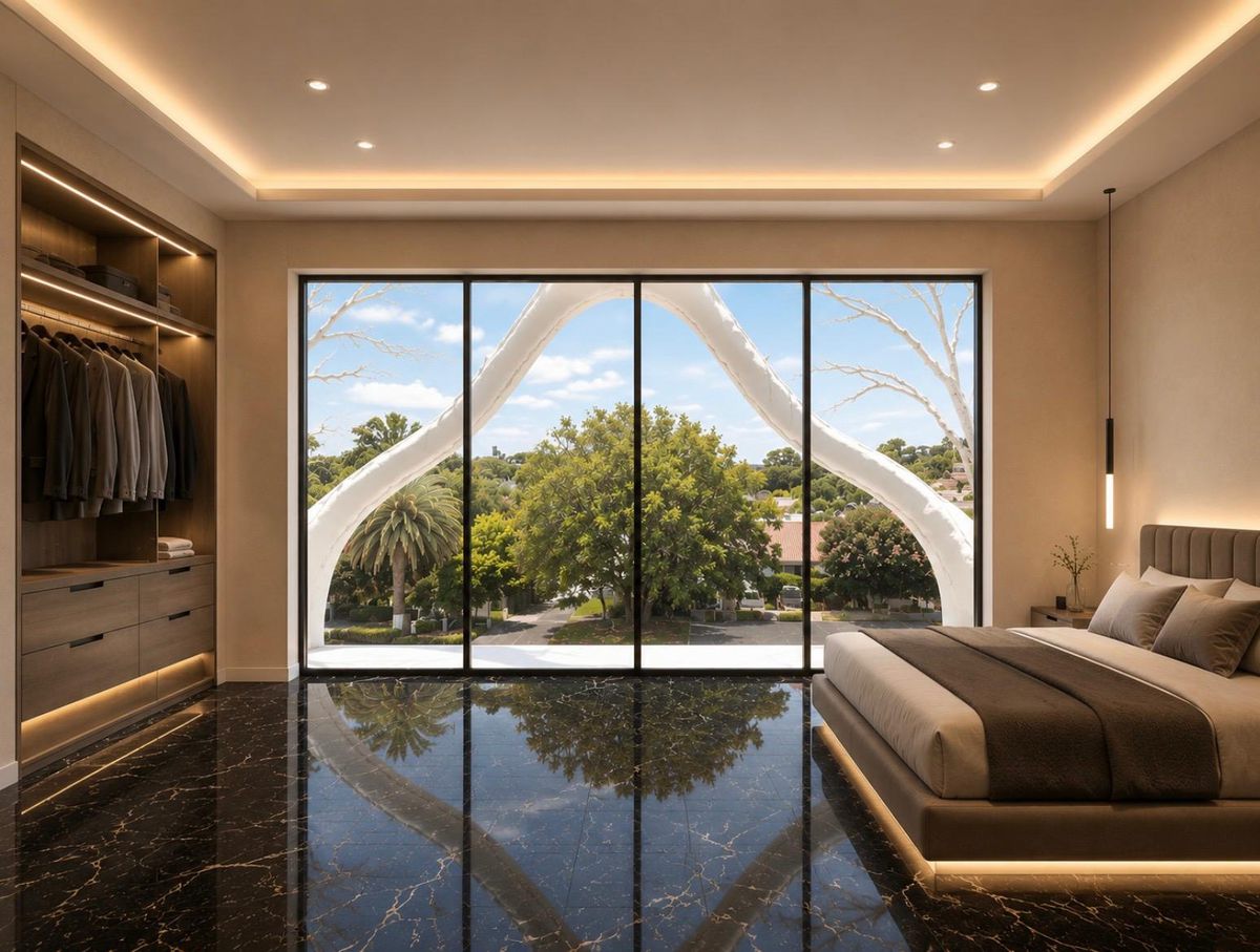 Gaudí Villas Open Layout Floor-to-Ceiling Glass Rendering