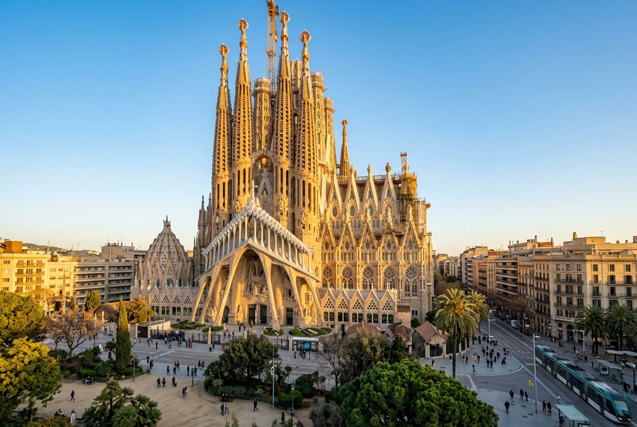 Basílica de la Sagrada Família in Barcelona, Antoni Gaudí's most famous architectural work